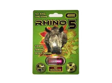 3D Rhino 5 4000 Male Penice Enlargement Pills Natural Herbal Enhancer Pills