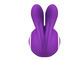 Femal Electric Silicone Sex Toy 10 Speeds Purple Rabbit  Ears Vibrators